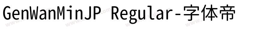 GenWanMinJP Regular字体转换